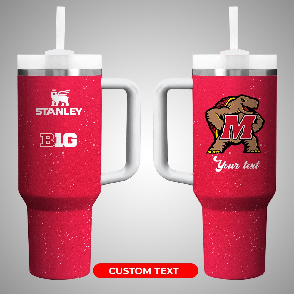 Maryland TerrapinsÂ NCAA Custom Stanley Quencher 40oz Stainless Steel Tumbler With Handle
