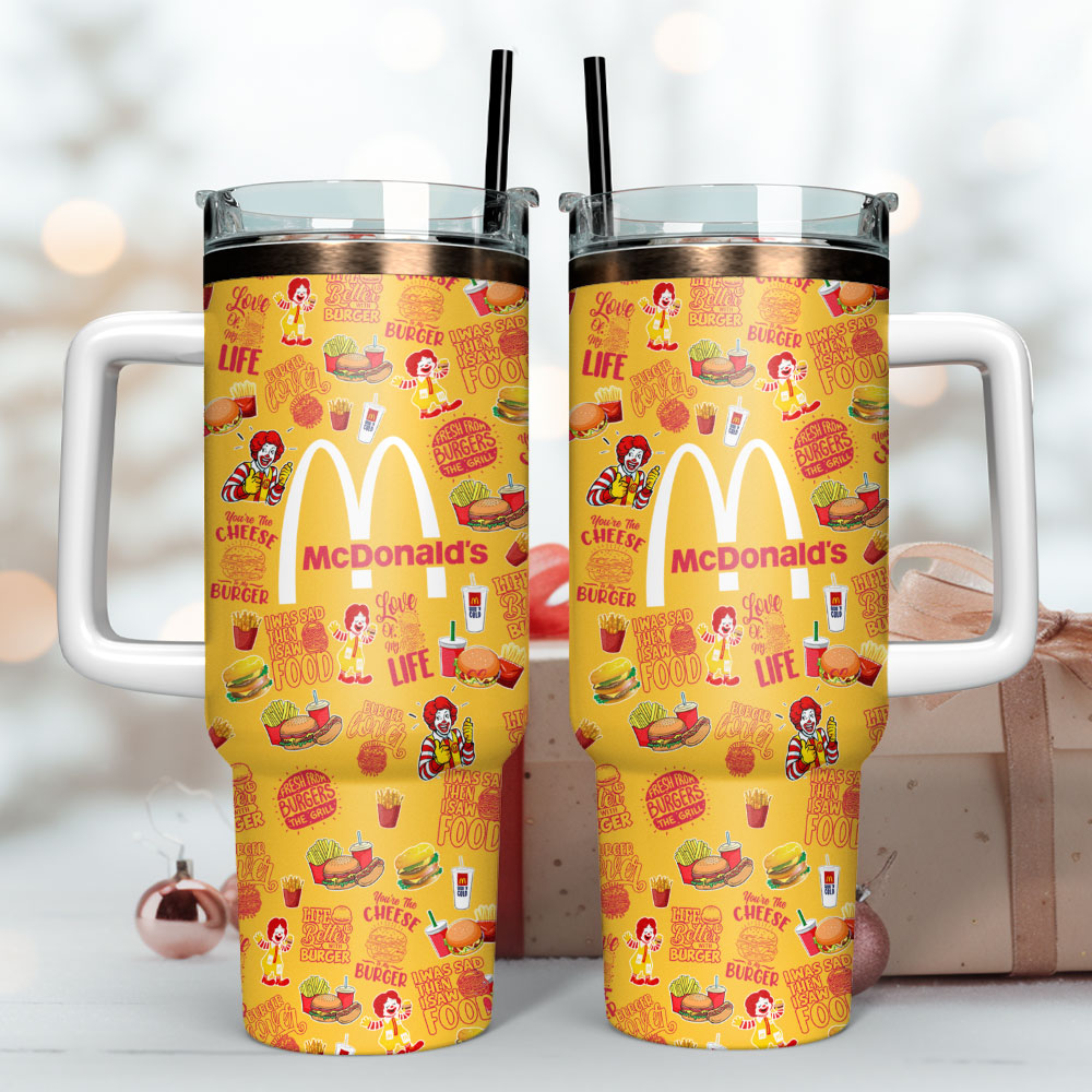 McDonaldâ€™s Custom Stanley Quencher 40oz Stainless Steel Tumbler With Handle