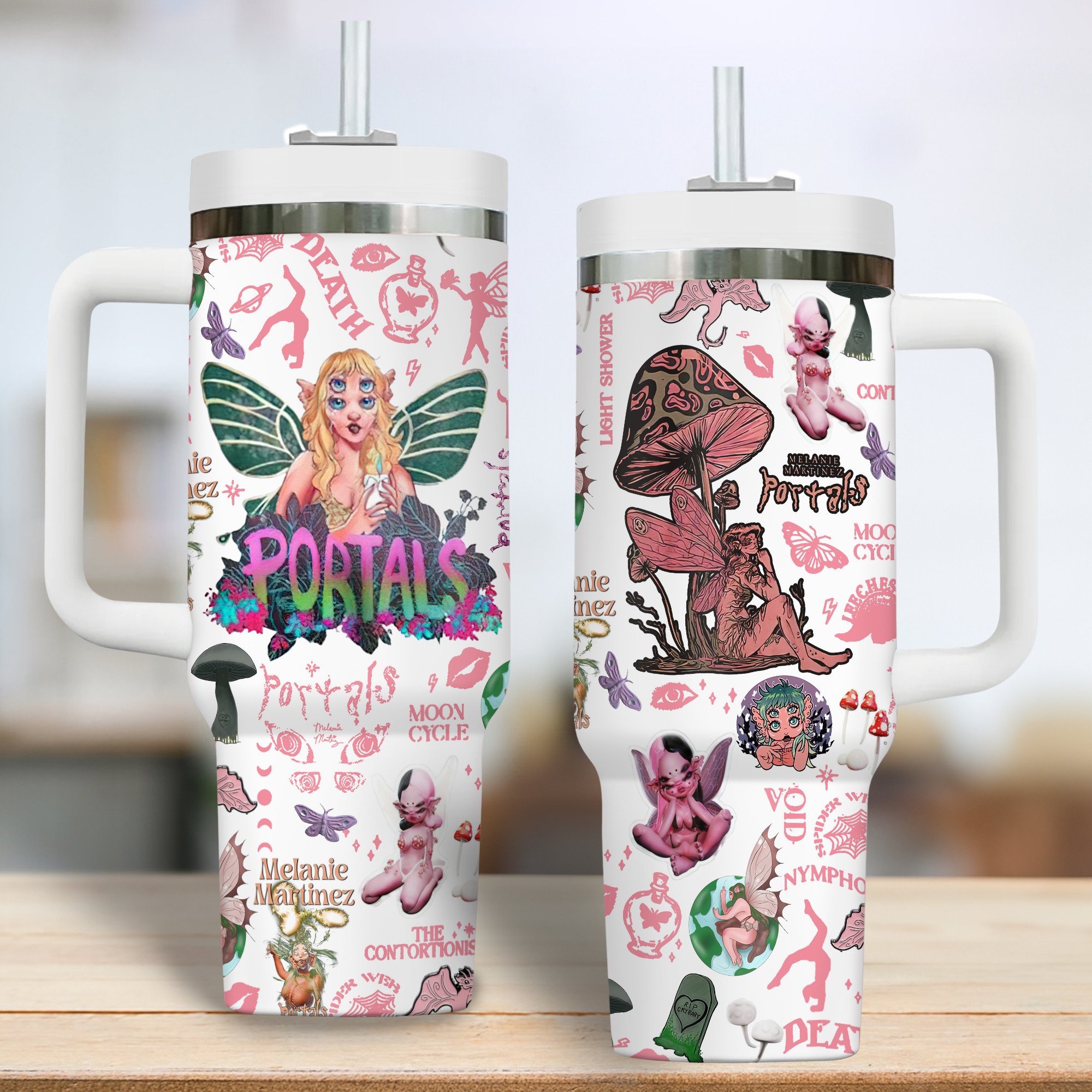 Melanie Martinez Music Custom Stanley Quencher 40oz Stainless Steel Tumbler With Handle