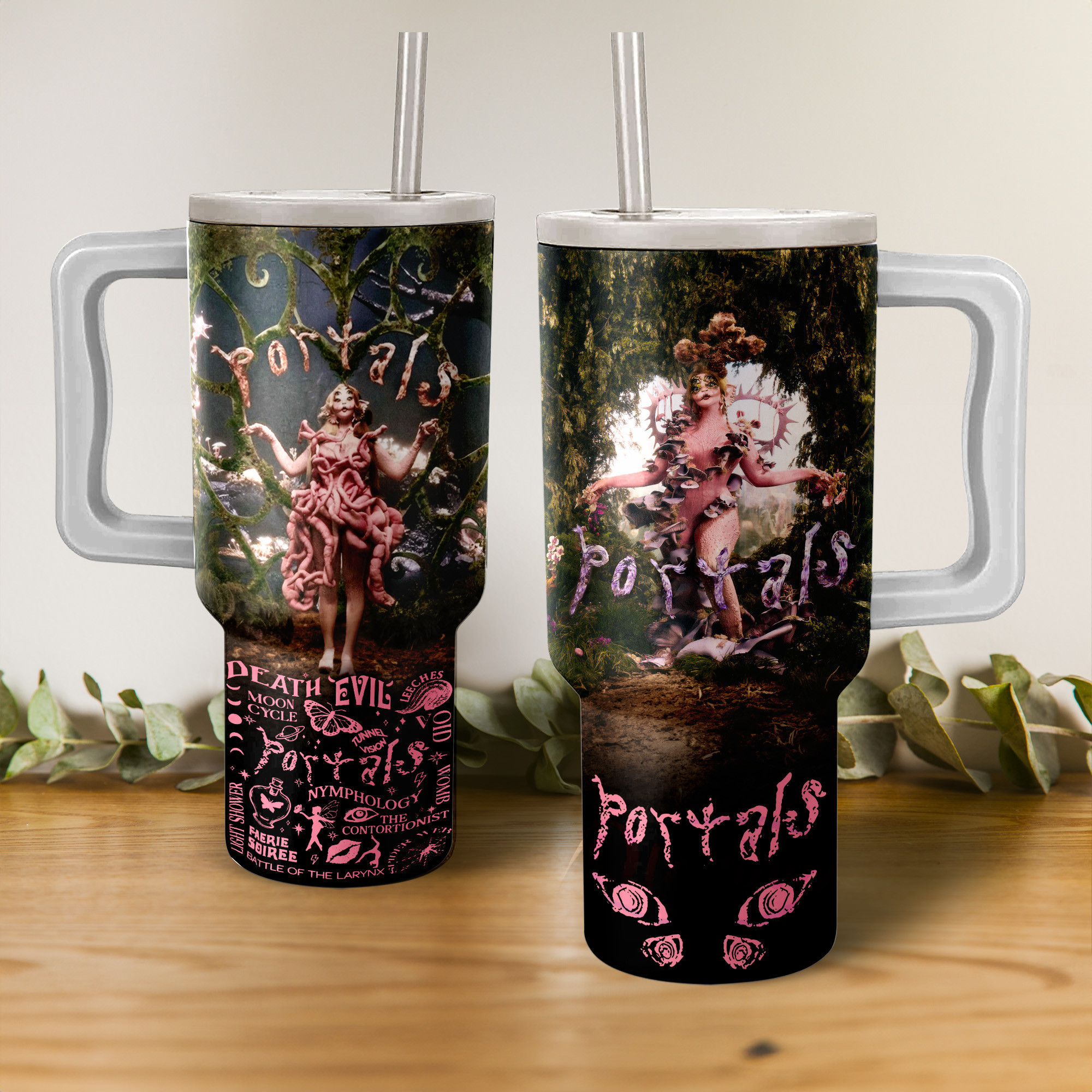 Melanie Martinez Portals Music Custom Stanley Quencher 40oz Stainless Steel Tumbler With Handle