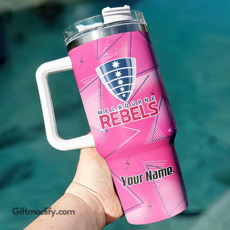 Melbourne Rebels Super Rugby Custom Stanley Quencher 40oz Stainless Steel Tumbler With Handle