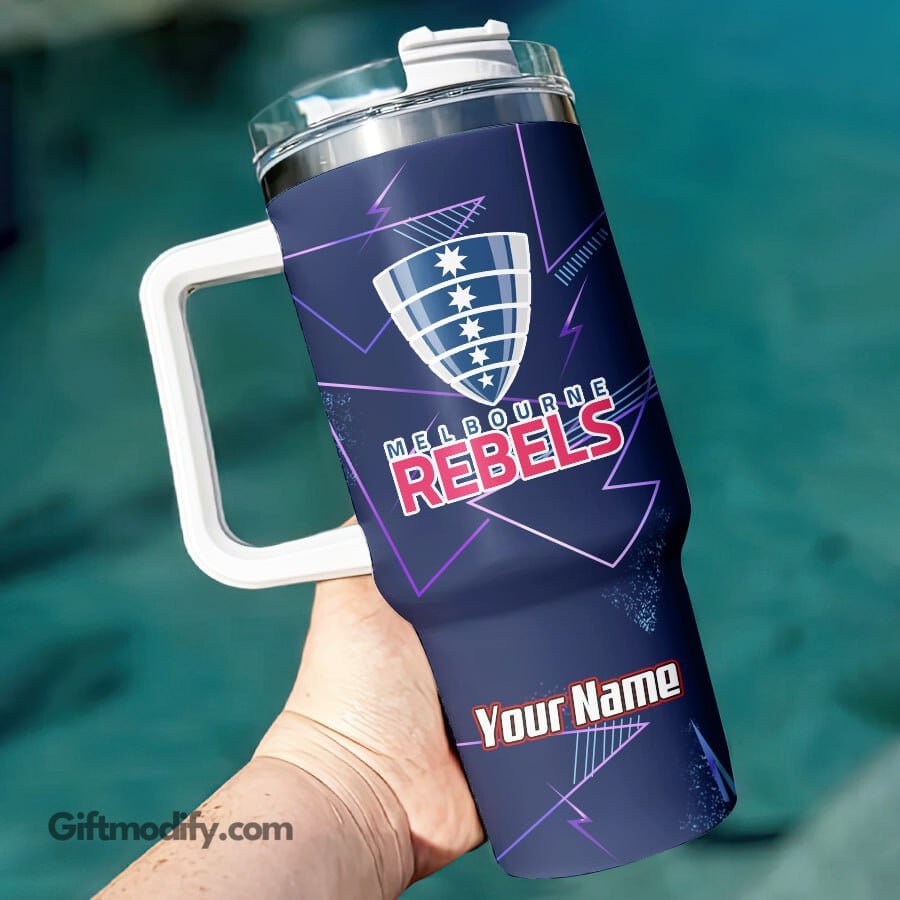 Melbourne Rebels Super Rugby Custom Stanley Quencher 40oz Stainless Steel Tumbler With Handle