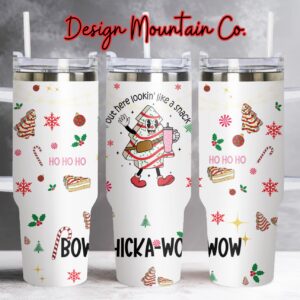 Merry Xmas Custom Stanley Quencher 40oz Stainless Steel Tumbler With Handle