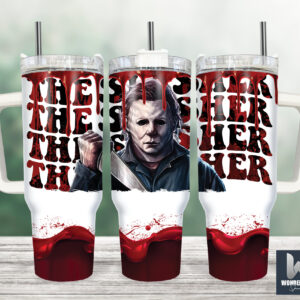 Michael Myers Halloween Movies Custom Stanley Quencher 40oz Stainless Steel Tumbler With Handle