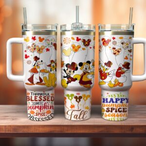 Mickey Mouse Custom Stanley Quencher 40oz Stainless Steel Tumbler With Handle