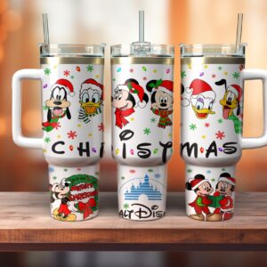 Mickey Mouse Custom Stanley Quencher 40oz Stainless Steel Tumbler With Handle