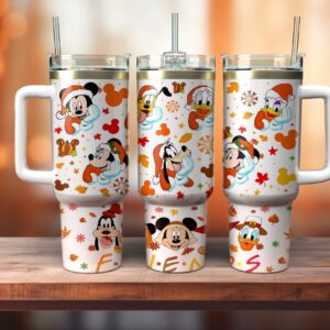Mickey Mouse Custom Stanley Quencher 40oz Stainless Steel Tumbler With Handle
