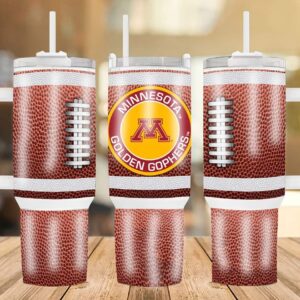 Minnesota Golden Gophers Football Team NCAA Custom Stanley Quencher 40oz Stainless Steel Tumbler With Handle