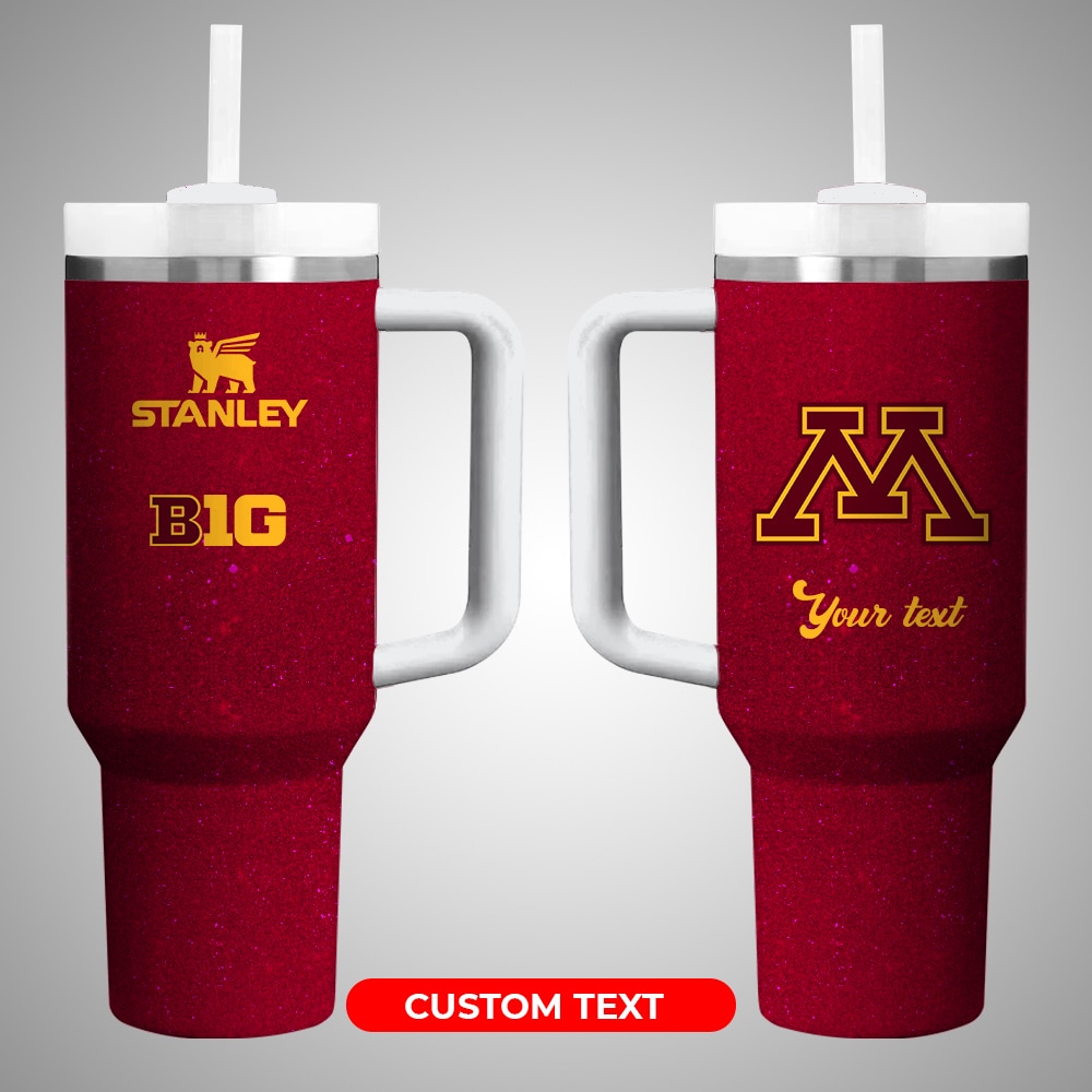 Minnesota Golden GophersÂ NCAA Custom Stanley Quencher 40oz Stainless Steel Tumbler With Handle