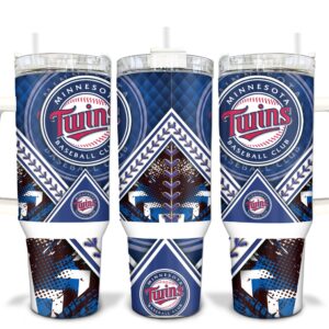 Minnesota Twins MLB Custom Stanley Quencher 40oz Stainless Steel Tumbler With Handle