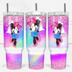 Minnie Mouse Disney Cartoon Custom Stanley Quencher 40oz Stainless Steel Tumbler With Handle