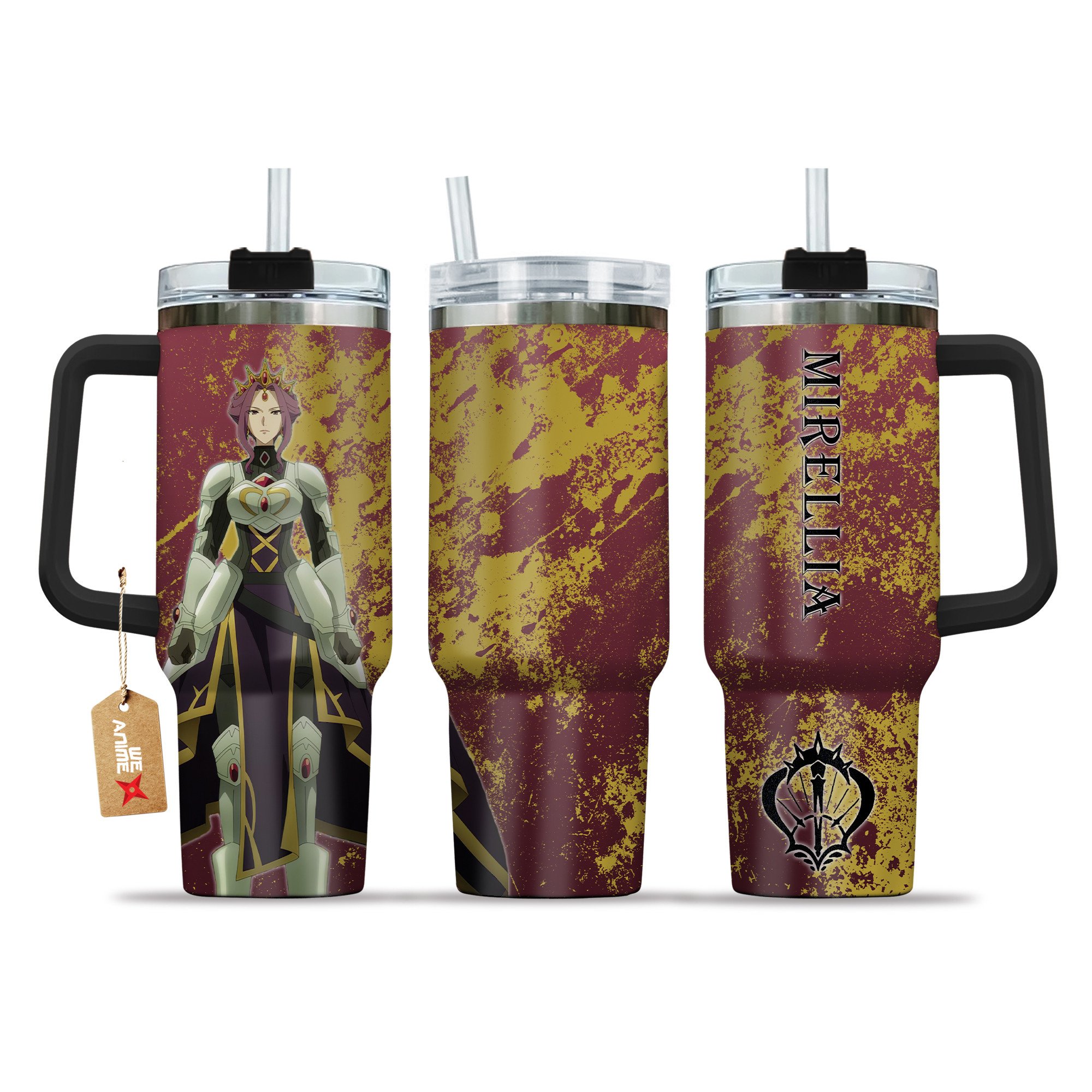 Mirellia Q. Melromarc The Rising of the Shield HeroÂ Anime Custom Stanley Quencher 40oz Stainless Steel Tumbler With Handle