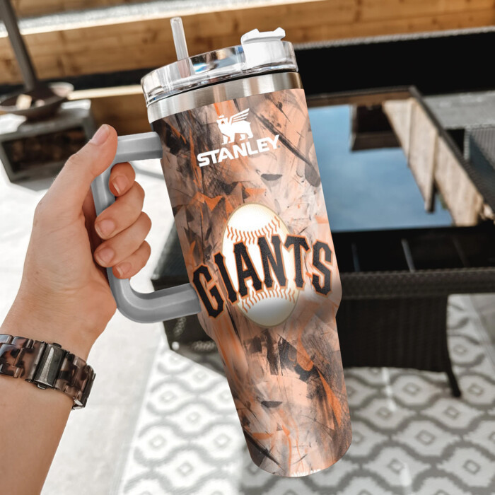 MLB San Francisco Giants Custom Stanley Quencher 40oz Stainless Steel Tumbler With Handle