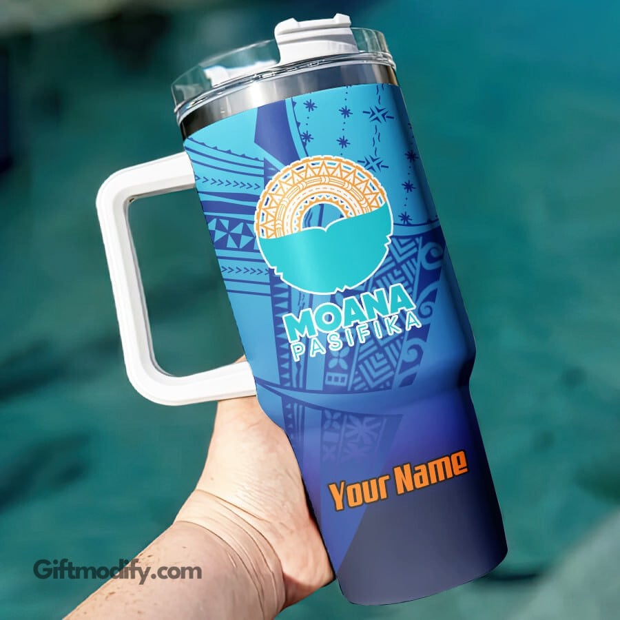 Moana Pasifika Super Rugby Custom Stanley Quencher 40oz Stainless Steel Tumbler With Handle