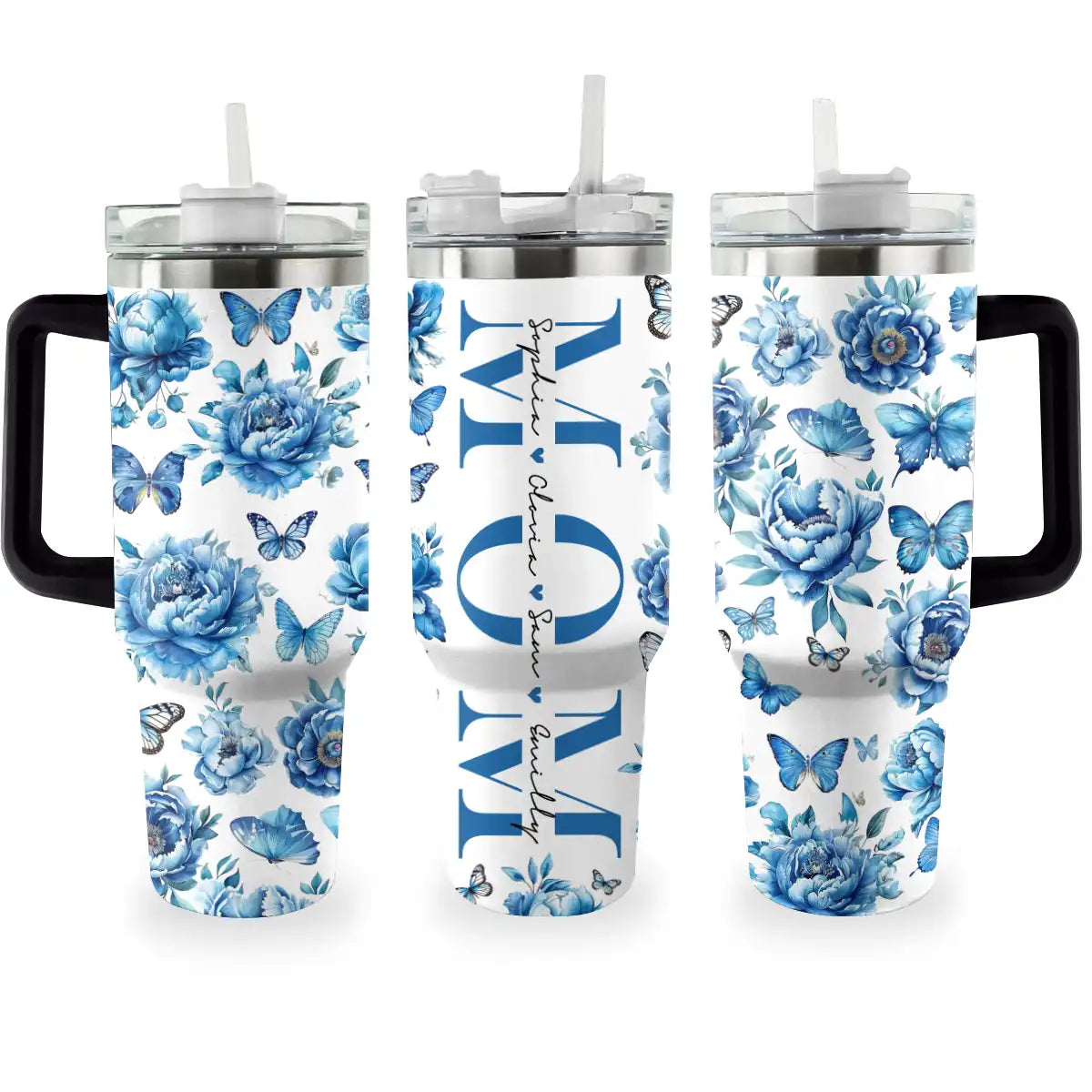 Mom Custom Stanley Quencher 40oz Stainless Steel Tumbler With Handle