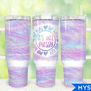 Mom Life Custom Stanley Quencher 40oz Stainless Steel Tumbler With Handle