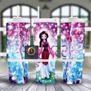 Mulan Disney Cartoon Custom Stanley Quencher 40oz Stainless Steel Tumbler With Handle