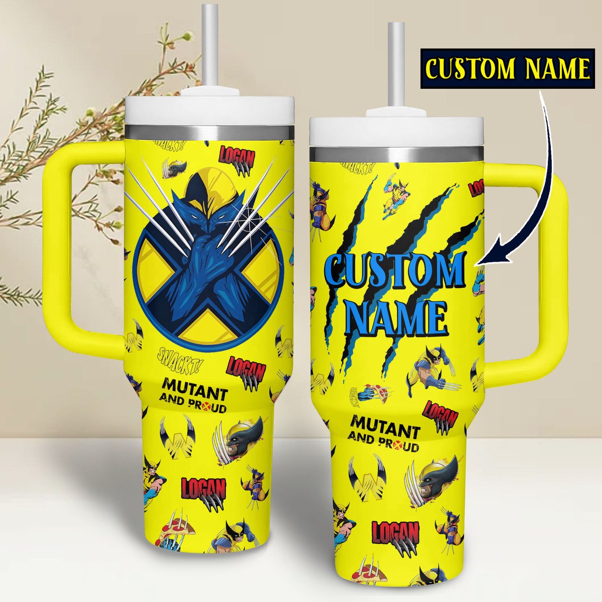 Mutant and Proud Song by Henry Jackman Music Custom Stanley Quencher 40oz Stainless Steel Tumbler With Handle