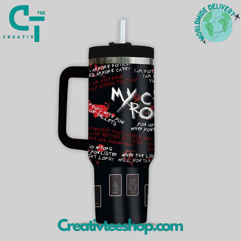 My Chemical Romance Music Custom Stanley Quencher 40oz Stainless Steel Tumbler With Handle