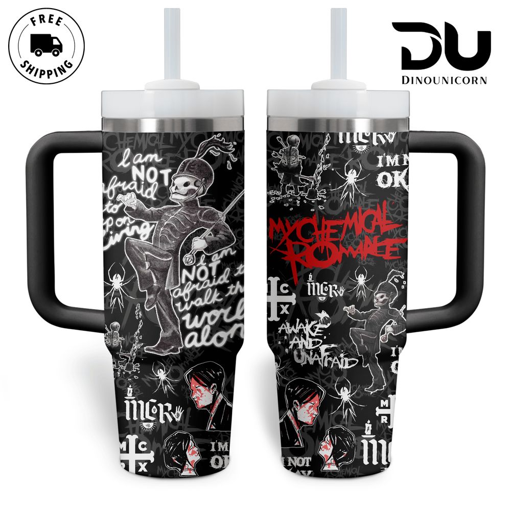 My Chemical Romance Music Custom Stanley Quencher 40oz Stainless Steel Tumbler With Handle