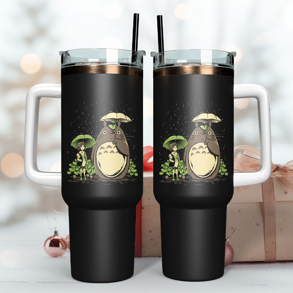 My Neighbor Totoro Anime Custom Stanley Quencher 40oz Stainless Steel Tumbler With Handle