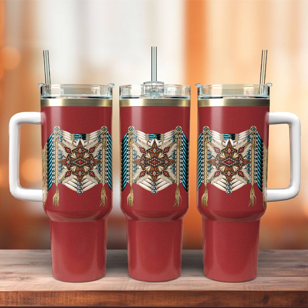 Native Dream Catcher Custom Stanley Quencher 40oz Stainless Steel Tumbler With Handle