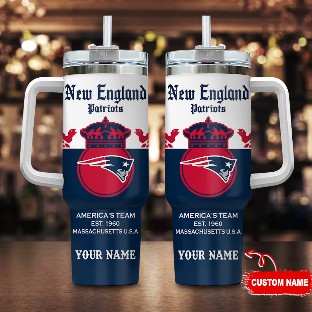 New England Patriots NFL Corona Extra Custom Stanley Quencher 40oz Stainless Steel Tumbler With Handle