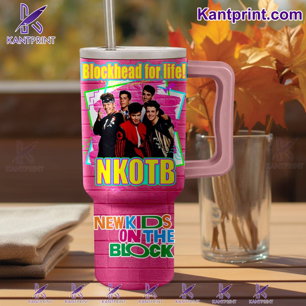 New Kids On The Block Music Custom Stanley Quencher 40oz Stainless Steel Tumbler With Handle