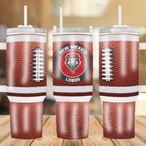 New Mexico Lobos Football Team NCAA Custom Stanley Quencher 40oz Stainless Steel Tumbler With Handle