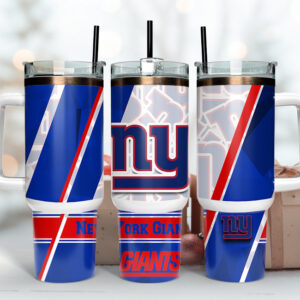 New York Giants NFL Custom Stanley Quencher 40oz Stainless Steel Tumbler With Handle
