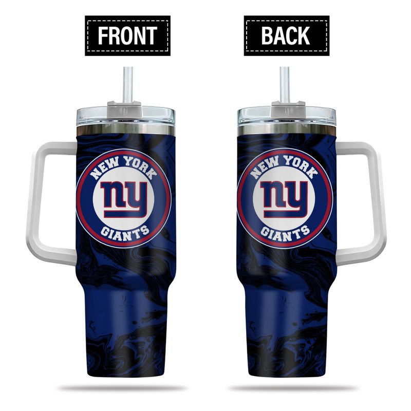 New York Giants NFL Custom Stanley Quencher 40oz Stainless Steel Tumbler With Handle