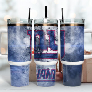New York Giants NFL Custom Stanley Quencher 40oz Stainless Steel Tumbler With Handle