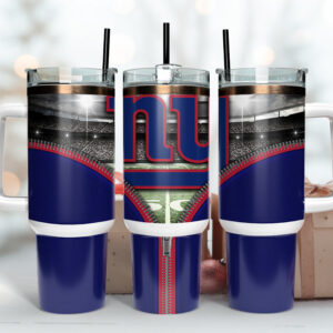 New York Giants NFL Custom Stanley Quencher 40oz Stainless Steel Tumbler With Handle