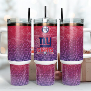 New York Giants NFL Custom Stanley Quencher 40oz Stainless Steel Tumbler With Handle