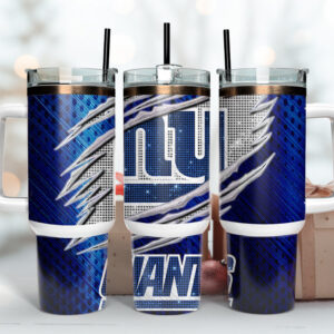New York Giants NFL Custom Stanley Quencher 40oz Stainless Steel Tumbler With Handle