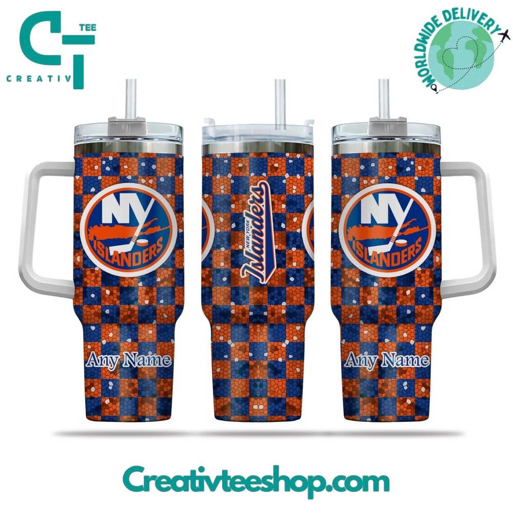 New York Islanders NHL Custom Stanley Quencher 40oz Stainless Steel Tumbler With Handle