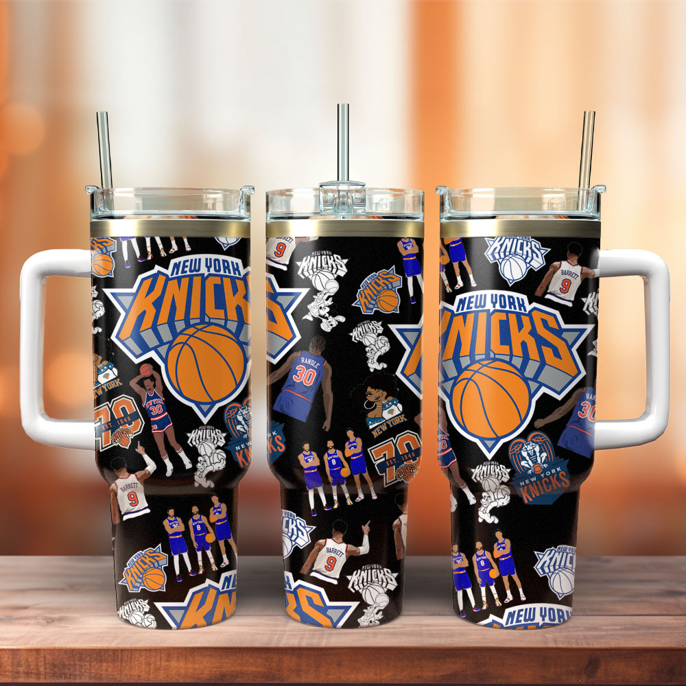 New York Knicks NBA Sport Custom Stanley Quencher 40oz Stainless Steel Tumbler With Handle