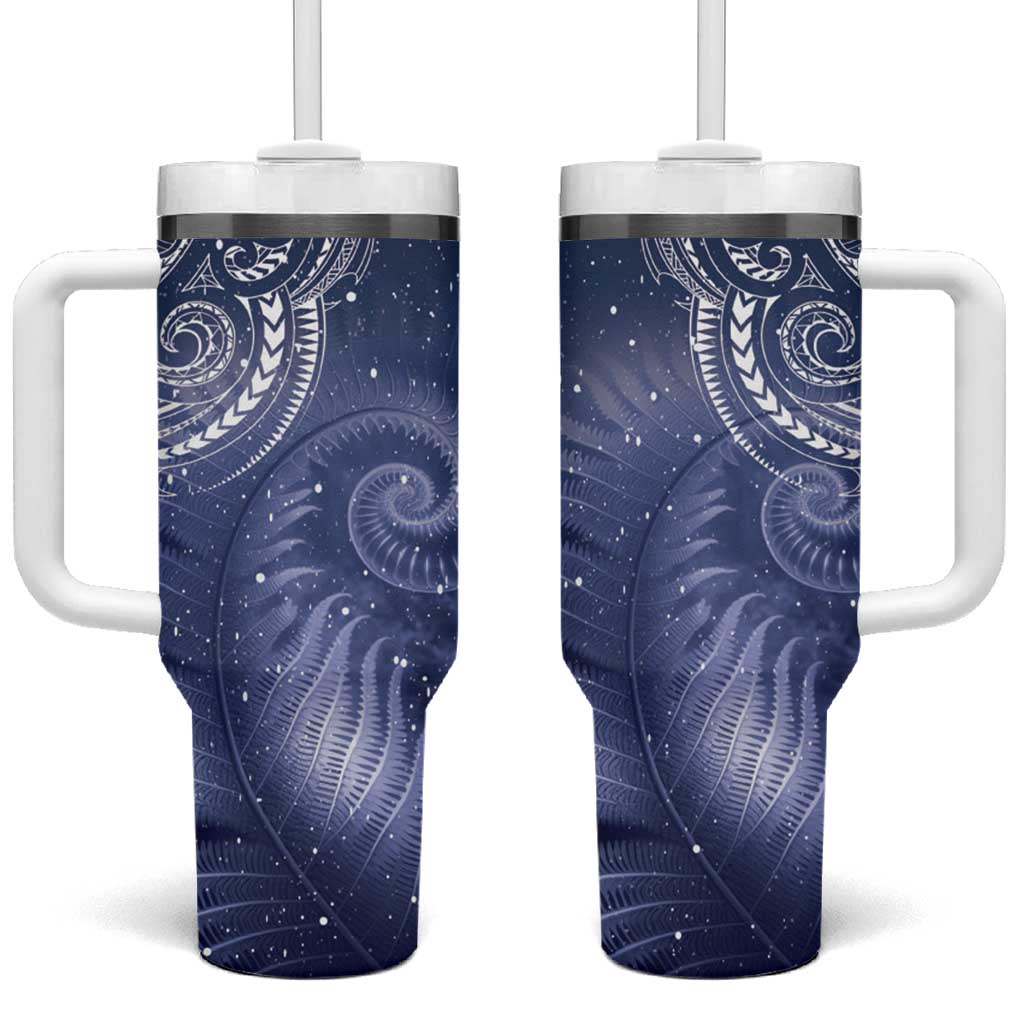 New Zealand Galaxy Fern Custom Stanley Quencher 40oz Stainless Steel Tumbler With Handle