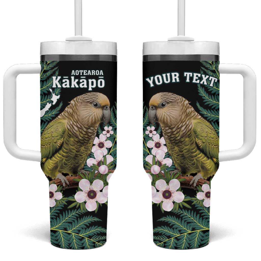 New Zealand Kakapo Aotearoa Fern With Manuka Custom Stanley Quencher 40oz Stainless Steel Tumbler With Handle