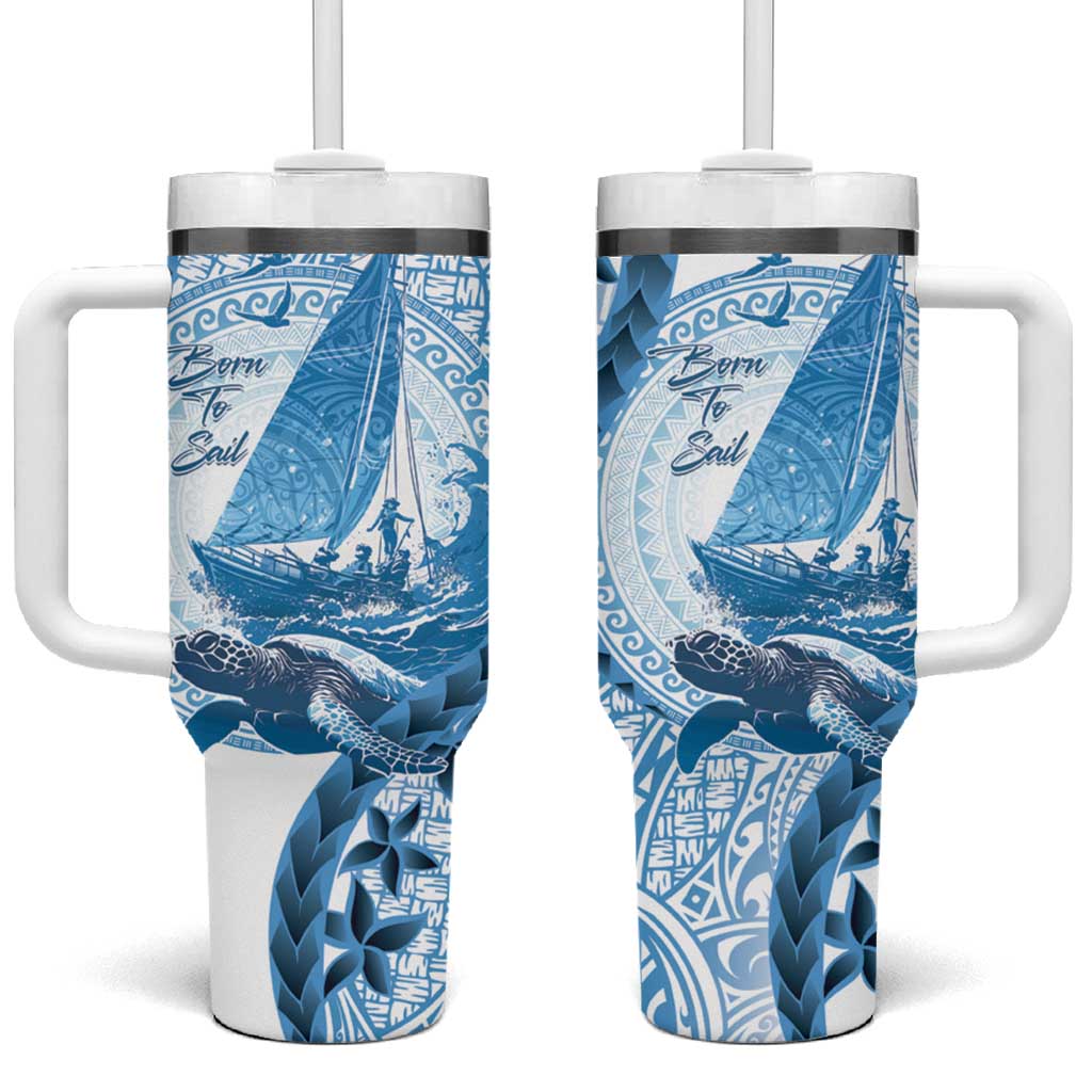 New Zealand Sailing Aotearoa Yacht Racing Born To Sail Custom Stanley Quencher 40oz Stainless Steel Tumbler With Handle