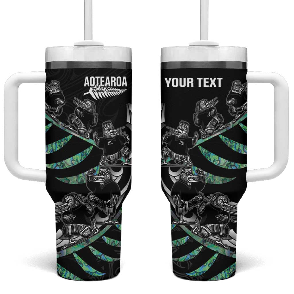 New Zealand Silver Fern Rugby Aotearoa Kiwi Maori Custom Stanley Quencher 40oz Stainless Steel Tumbler With Handle
