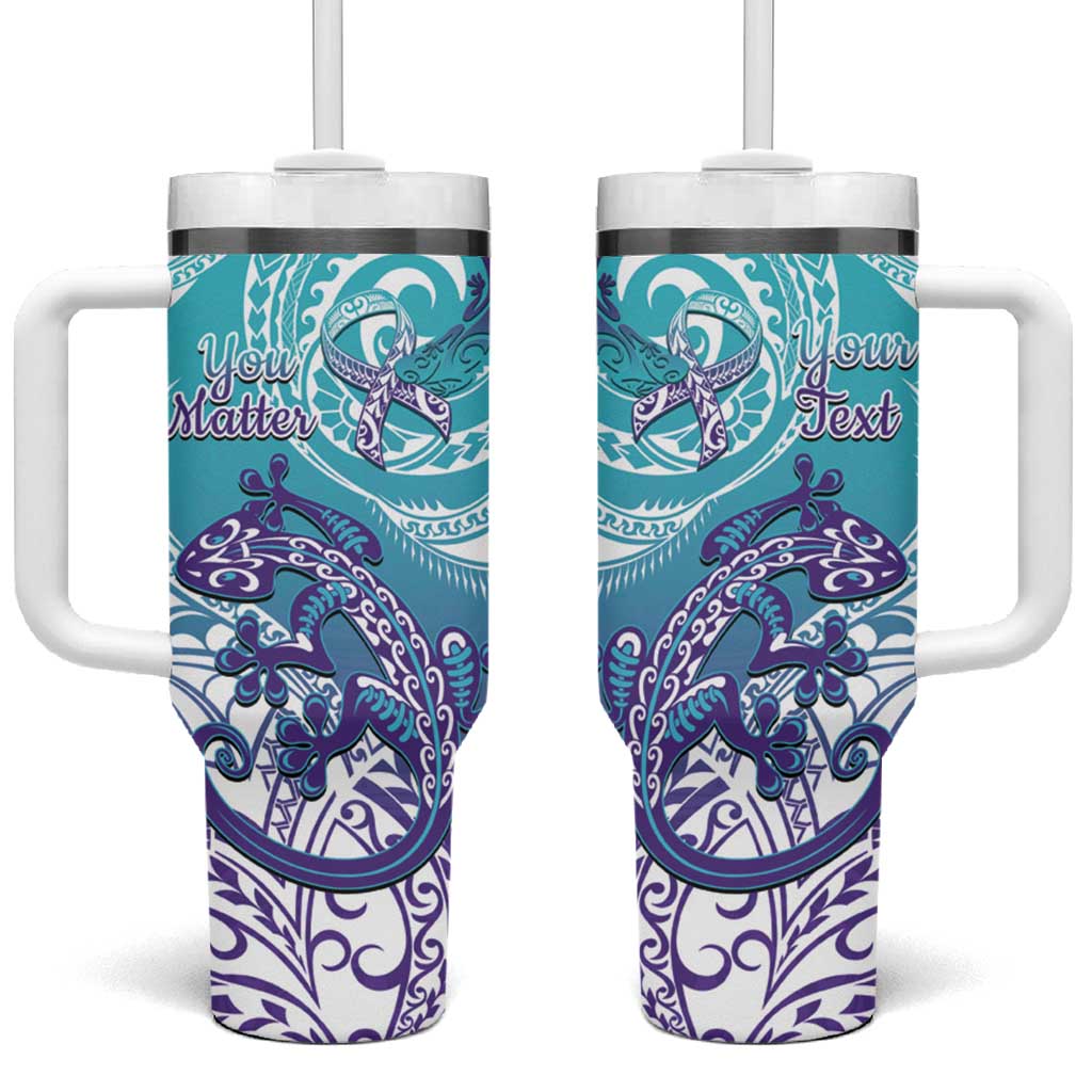 New Zealand Suicide Prevention Month You Matter NZ Fern Custom Stanley Quencher 40oz Stainless Steel Tumbler With Handle