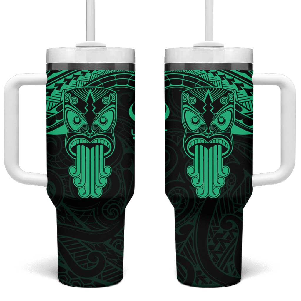 New Zealand Te Reo Maori Kia Kaha Maori Language Week Green Custom Stanley Quencher 40oz Stainless Steel Tumbler With Handle