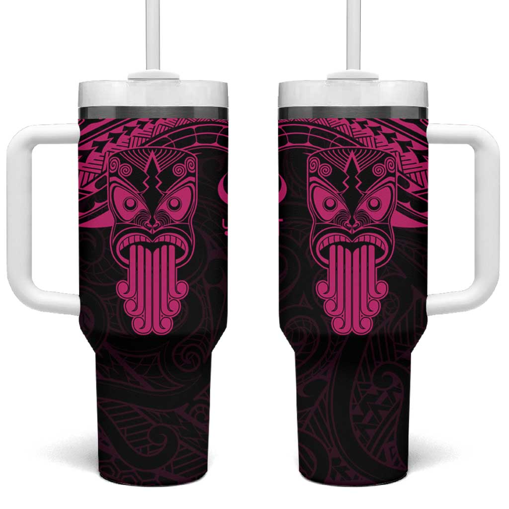 New Zealand Te Reo Maori Kia Kaha Maori Language Week Pink Custom Stanley Quencher 40oz Stainless Steel Tumbler With Handle