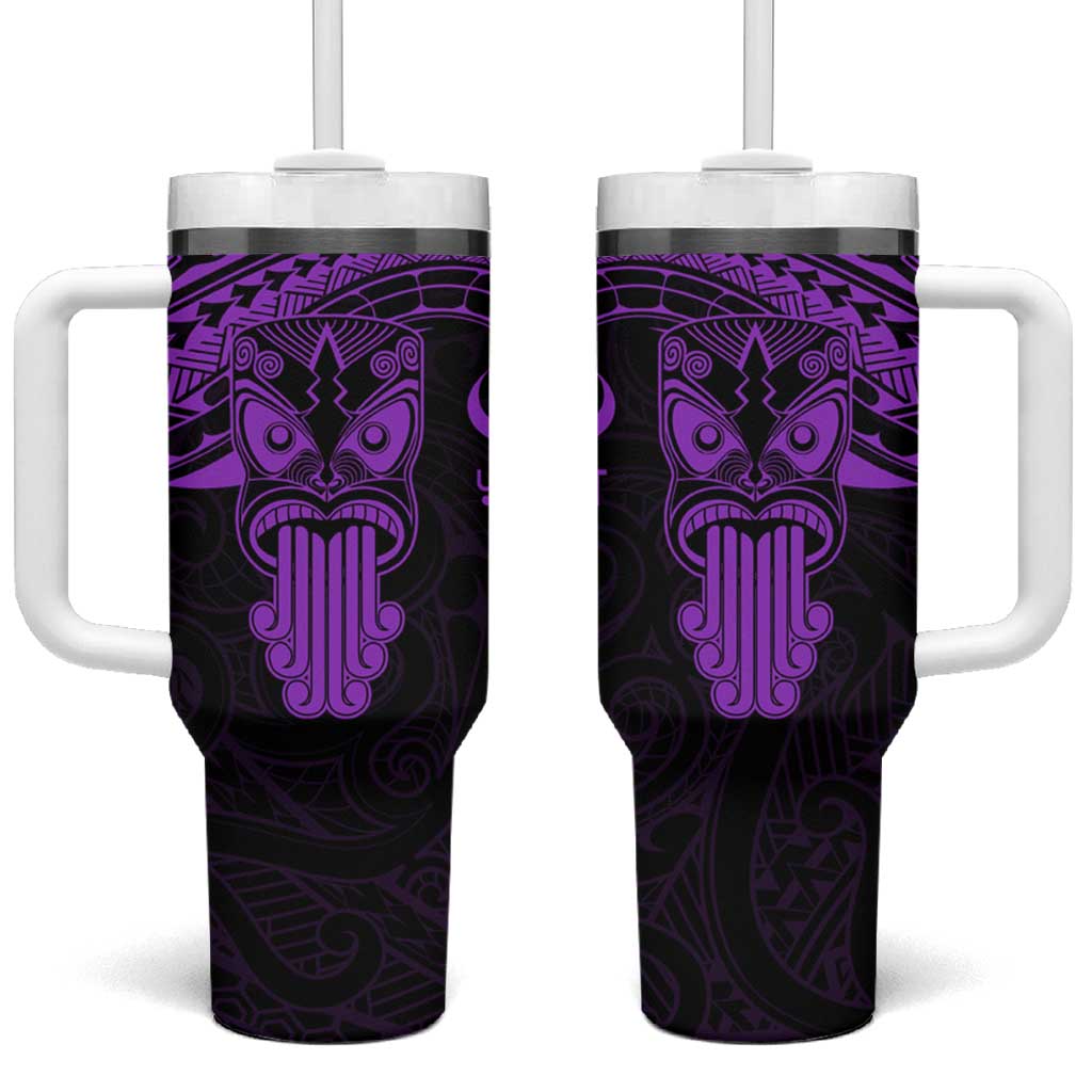 New Zealand Te Reo Maori Kia Kaha Maori Language Week Purple Custom Stanley Quencher 40oz Stainless Steel Tumbler With Handle