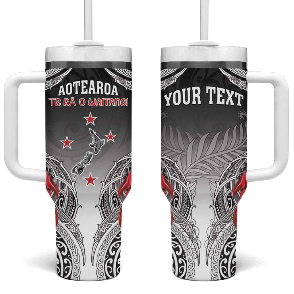 New Zealand Waitangi Day Aotearoa Te Ra O Waitangi Manaia Maori Custom Stanley Quencher 40oz Stainless Steel Tumbler With Handle