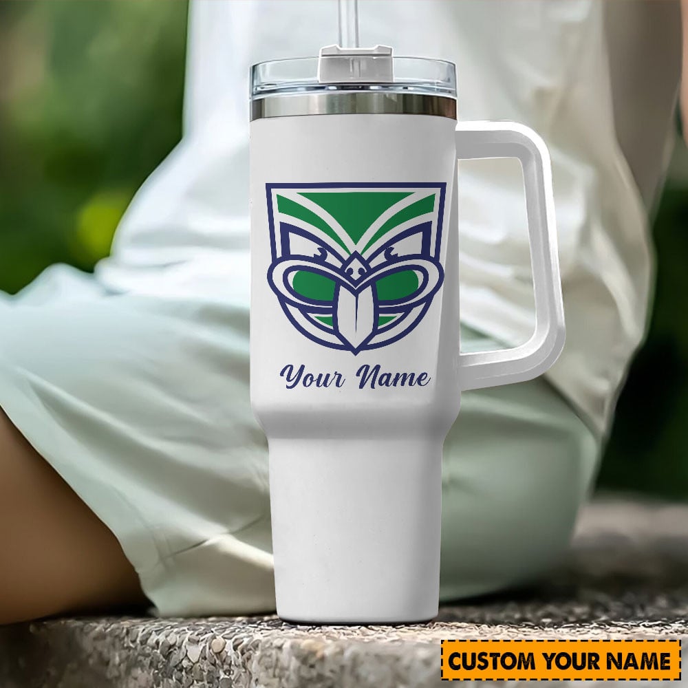 New Zealand Warriors NRL Custom Stanley Quencher 40oz Stainless Steel Tumbler With Handle