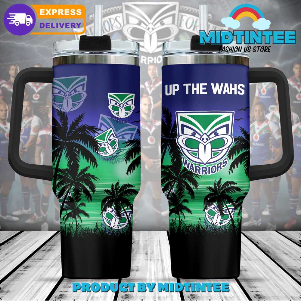 New Zealand Warriors NRL Custom Stanley Quencher 40oz Stainless Steel Tumbler With Handle