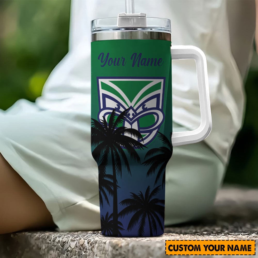 New Zealand Warriors NRL Custom Stanley Quencher 40oz Stainless Steel Tumbler With Handle