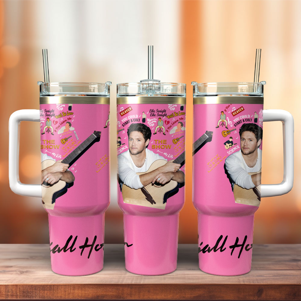 Niall Horan One Direction Band Music Custom Stanley Quencher 40oz Stainless Steel Tumbler With Handle